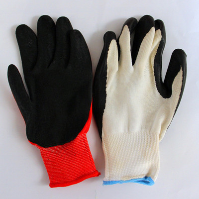 防护优选 华宏劳保供应13针涤纶红纱尼龙乳胶皱纹手套解析